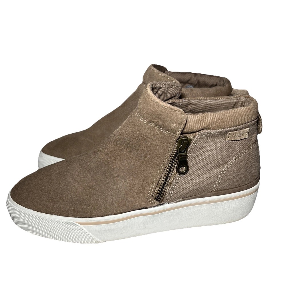 Keds Boots Cooper Casual Side Zip Ankle Bootie Womens 7 Suede Canvas Atheleisure